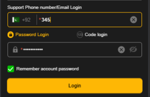 77x666 Games Login page for accessing an account in Pakistan