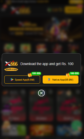 77x666 Games Download page showing the app download button