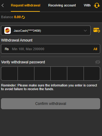How to withdraw money from 77x666 Games