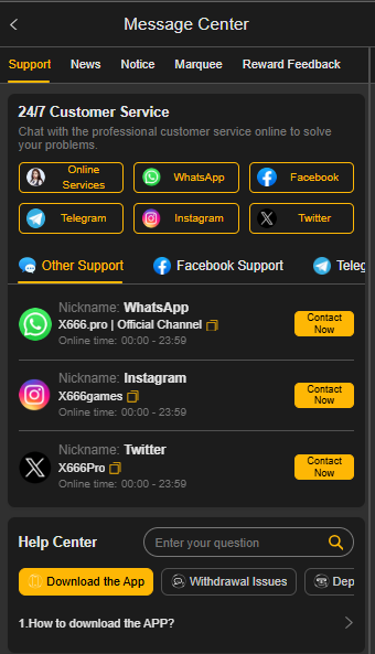77x666 customer support